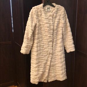 Milly faux fur women’s size P coat